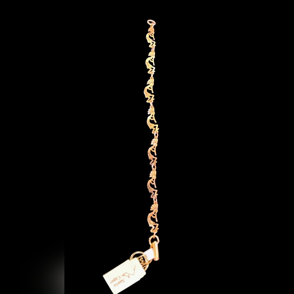 Kokopelli Vintage Copper Bracelet Fertility Southwestern Native American Jewelry